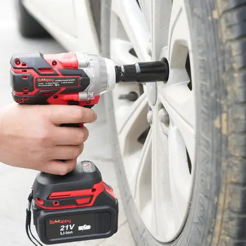 1000 NM Cordless Impact Wrench Gun with 2 Batteries and Charger