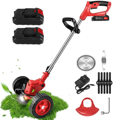 1200W 3-in-1 Powerful Cordless Grass Trimmer with 2 batteries and Charger