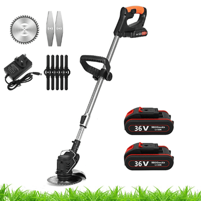 36V Powerful Electric Cordless Grass Trimmer with 2 batteries